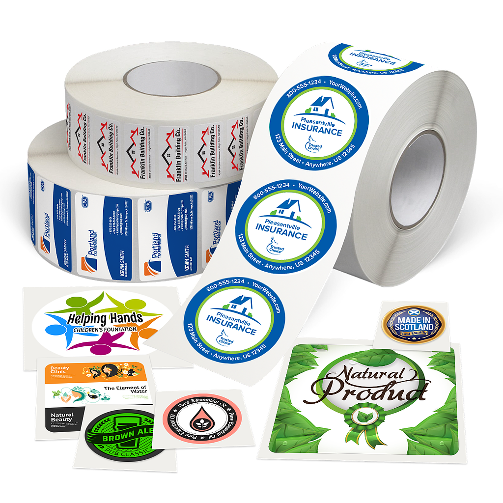 1" Round Glossy Custom Labels on a Roll - Elevate Your Branding