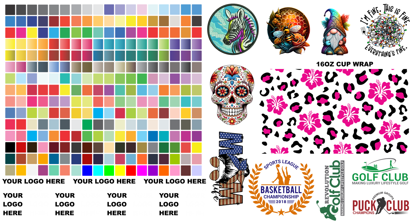 SAMPLE UV DTF Sticker Gang Sheet