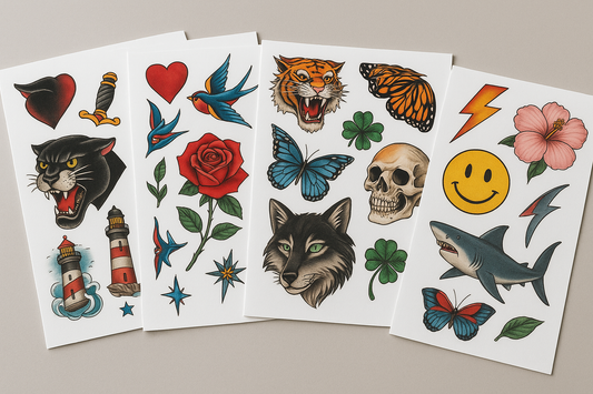 🖤 Custom Temporary Tattoo Sheets – Fit All Your Designs on One 11"x8" Sheet!